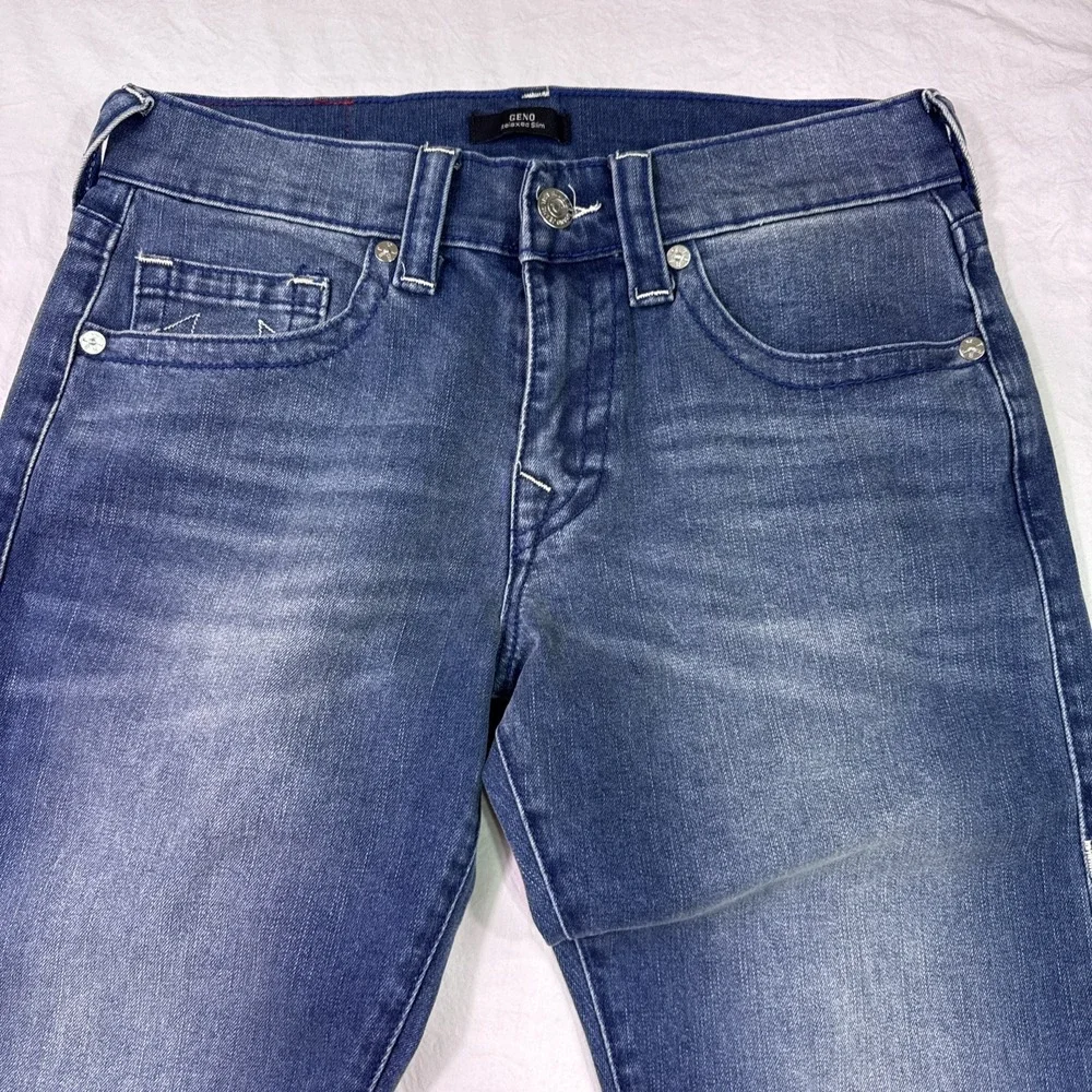 True Religion jeans mens 31/32 Geno Relaxed Slim Medium Duggy Wash y2k
